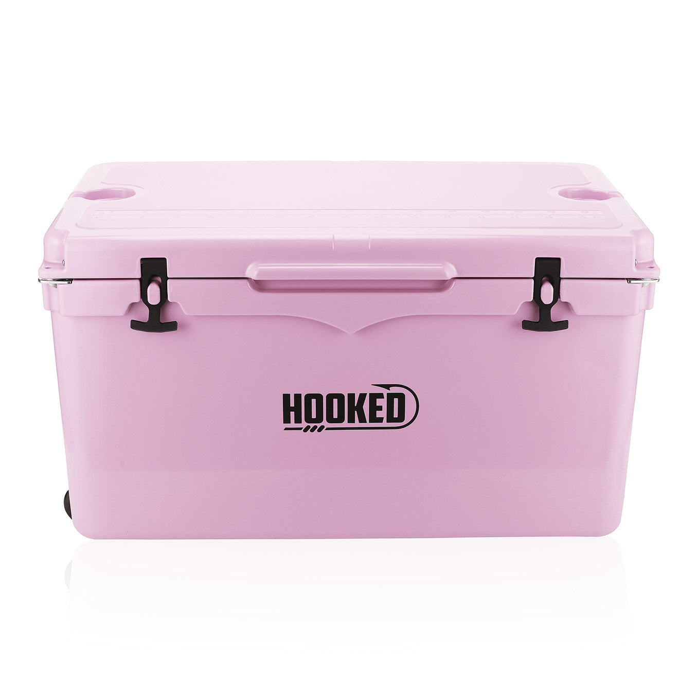 top front image of closed Pink cooler.