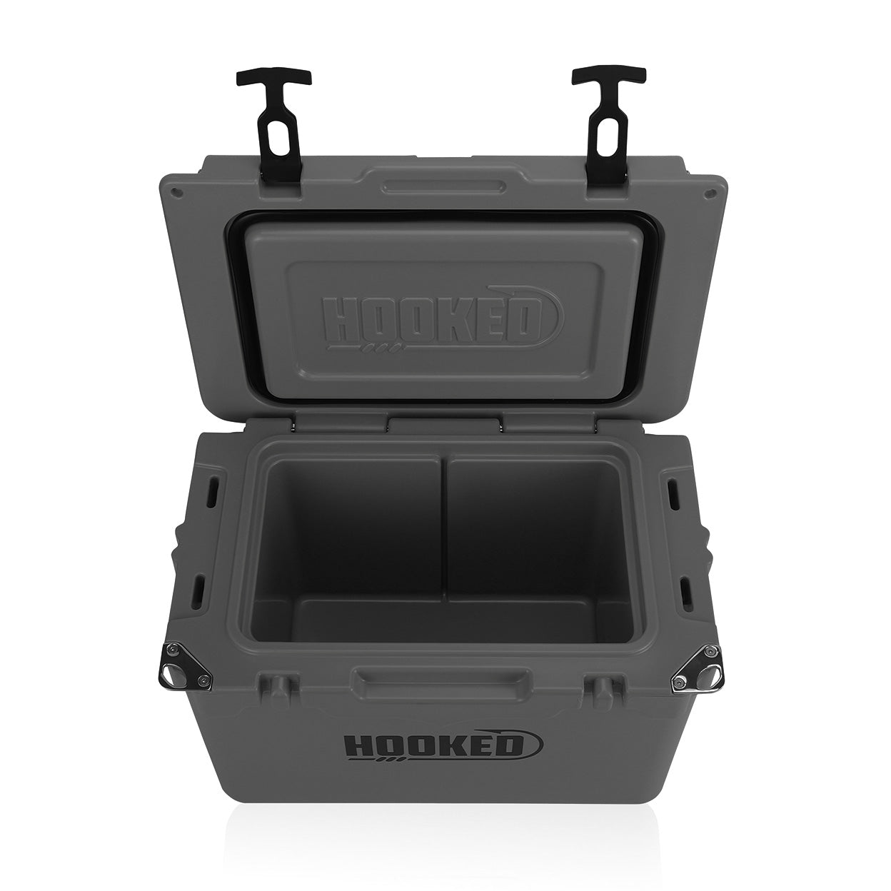 open Front image of Slate Gray cooler.