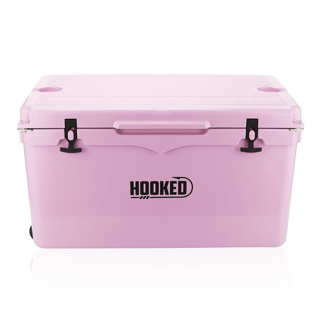 top front image of closed Pink cooler.
