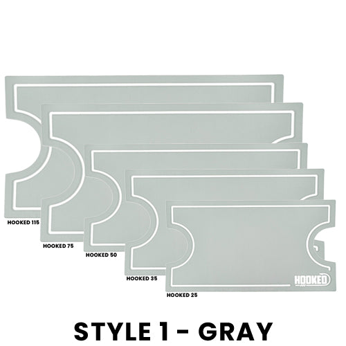 Gray lid pads. Four different sizes.