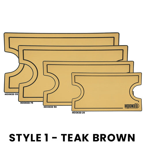 Teak brown lid pads. Four different sizes.