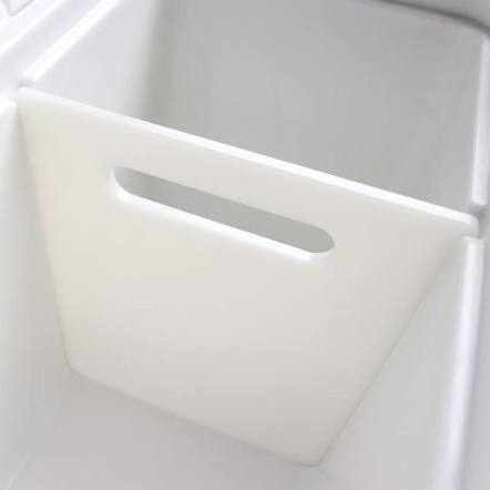 White plastic divider