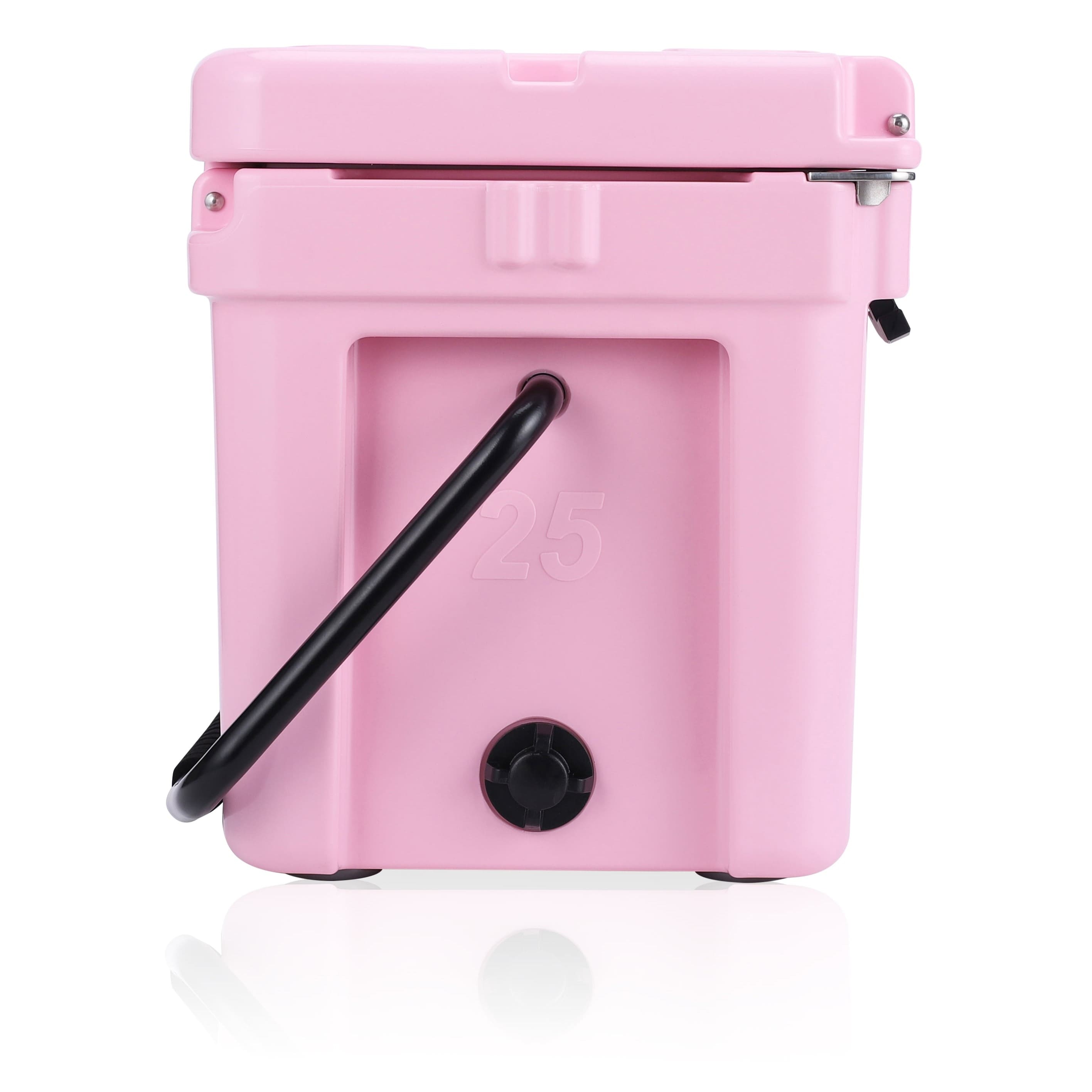 side image of Pink cooler.
