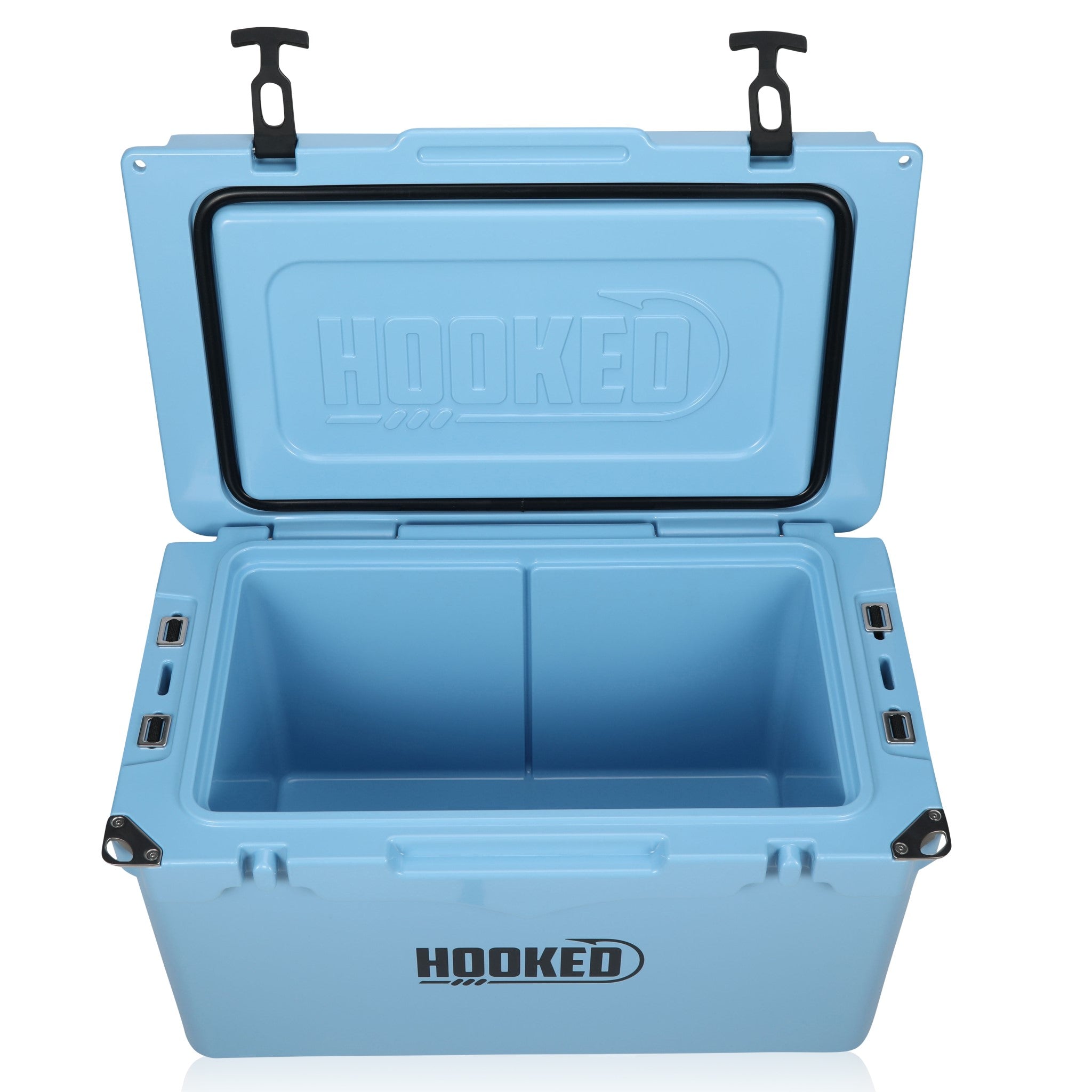 open Front image of Carolina Blue cooler.
