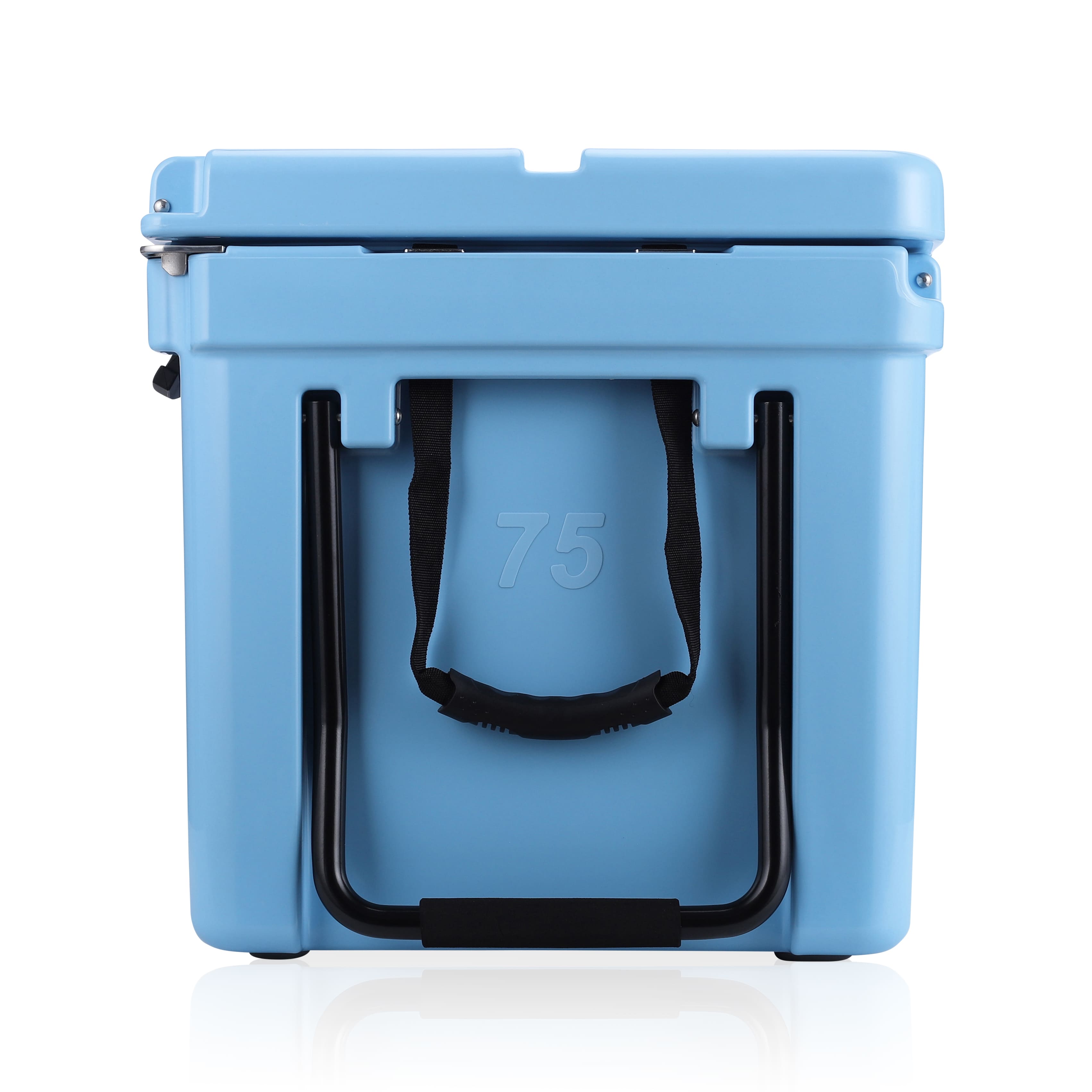 side image of Carolina Blue cooler.