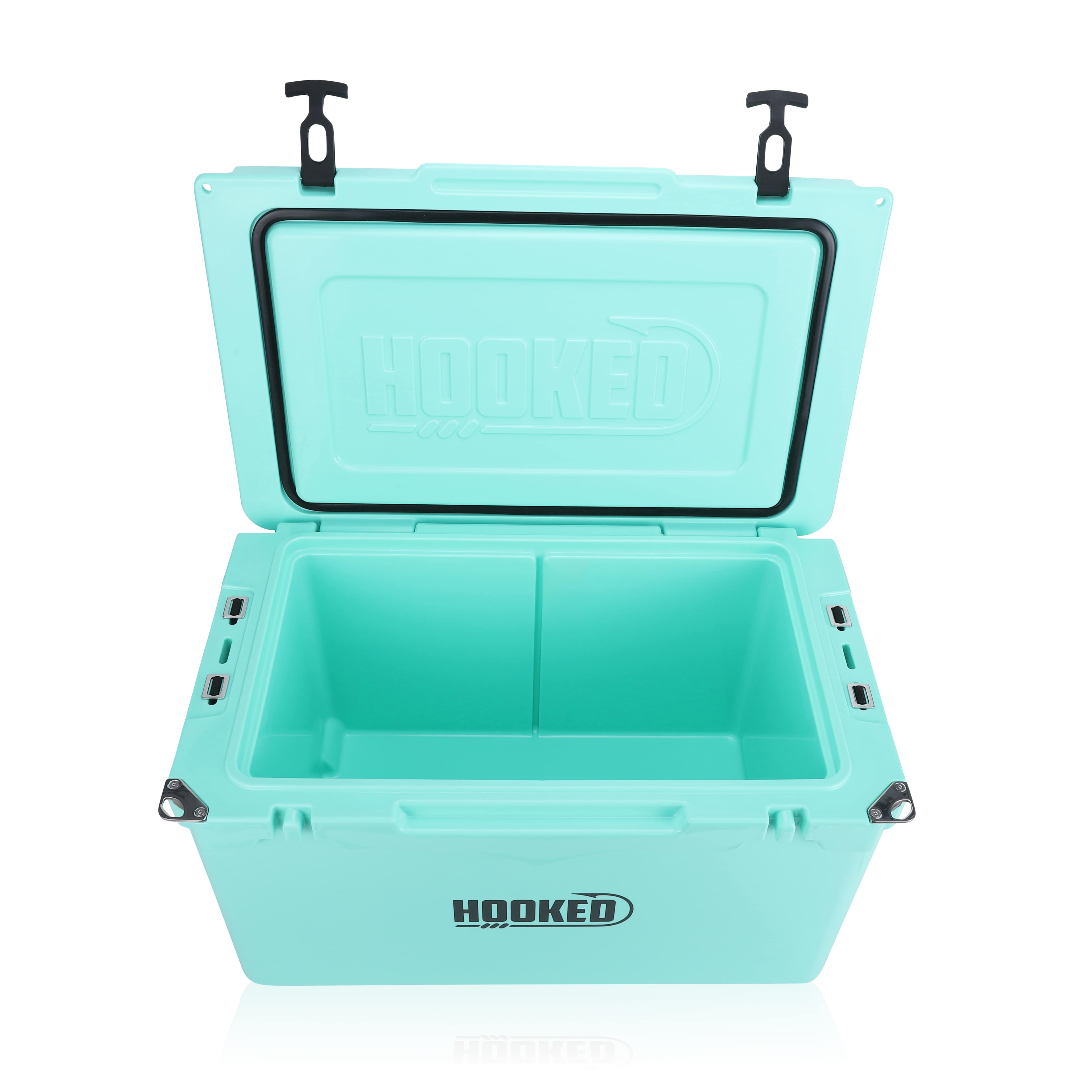 open Front image of Seafoam cooler.