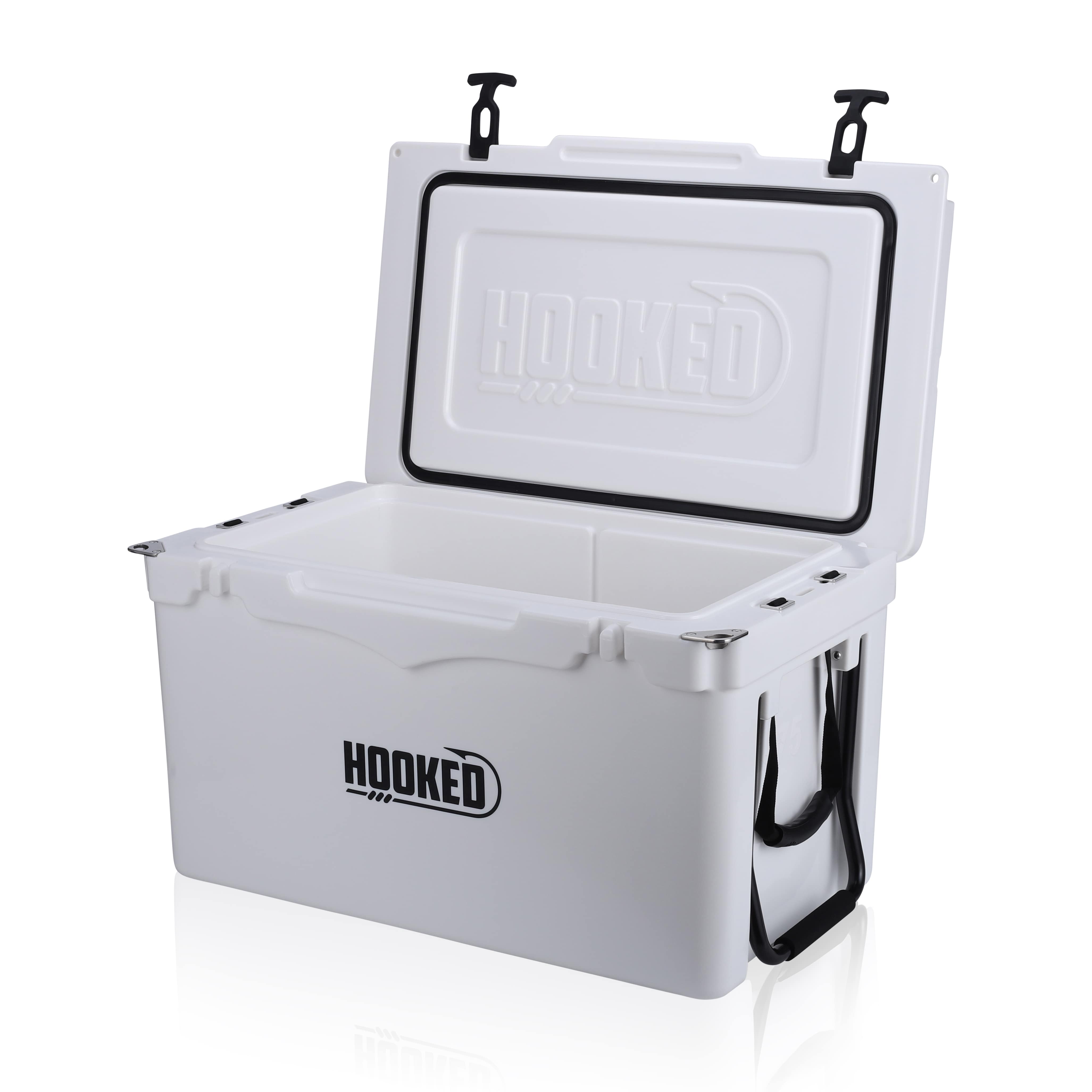 Front / Side image of open White cooler.