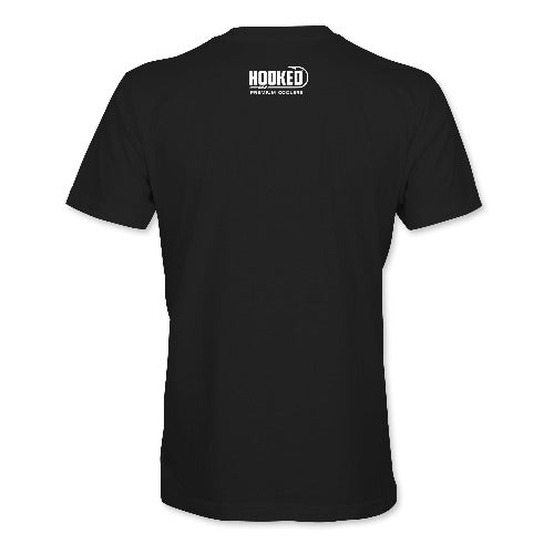 Rear Black color shirt with Hooked logo