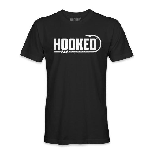 Front Black color shirt with Hooked logo